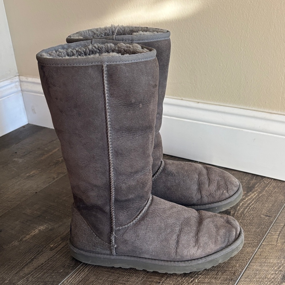 UGG Classic Tall Gray Shearling Boots